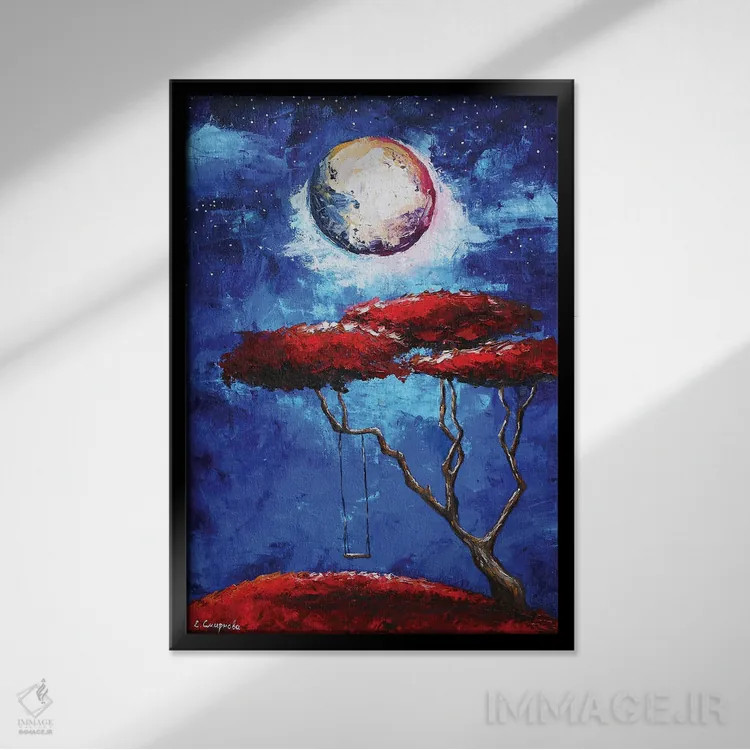 تابلو دکوراتیو تاب اثر اوگنیا اسمیرنوا - نمای قابدار مشکی