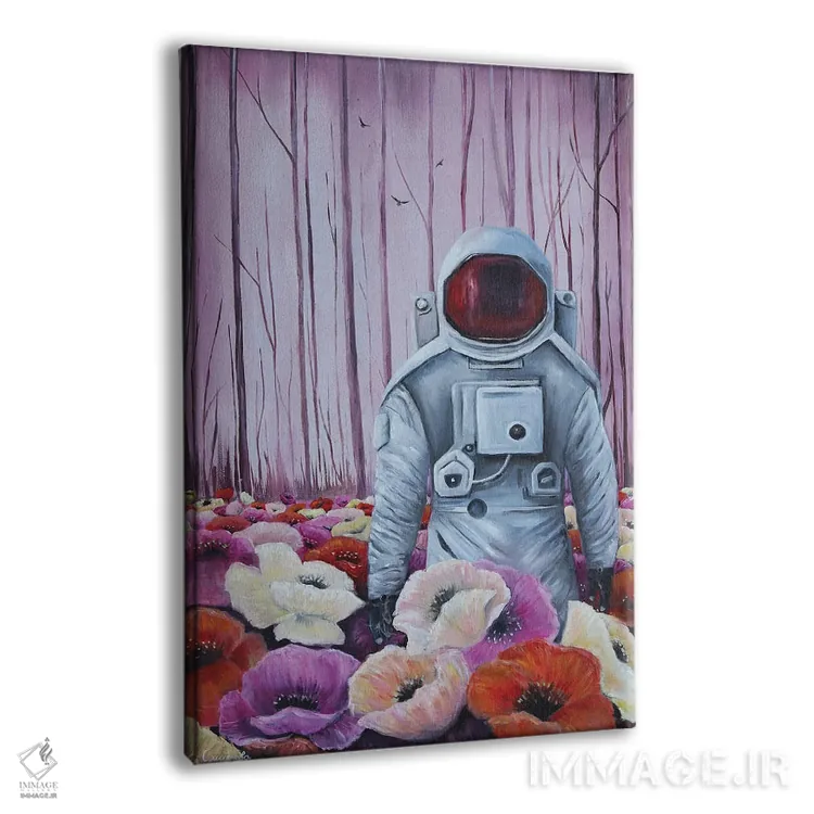 تابلو دکوراتیو فضانورد اثر اوگنیا اسمیرنوا - نمای پرسپکتیو محصول