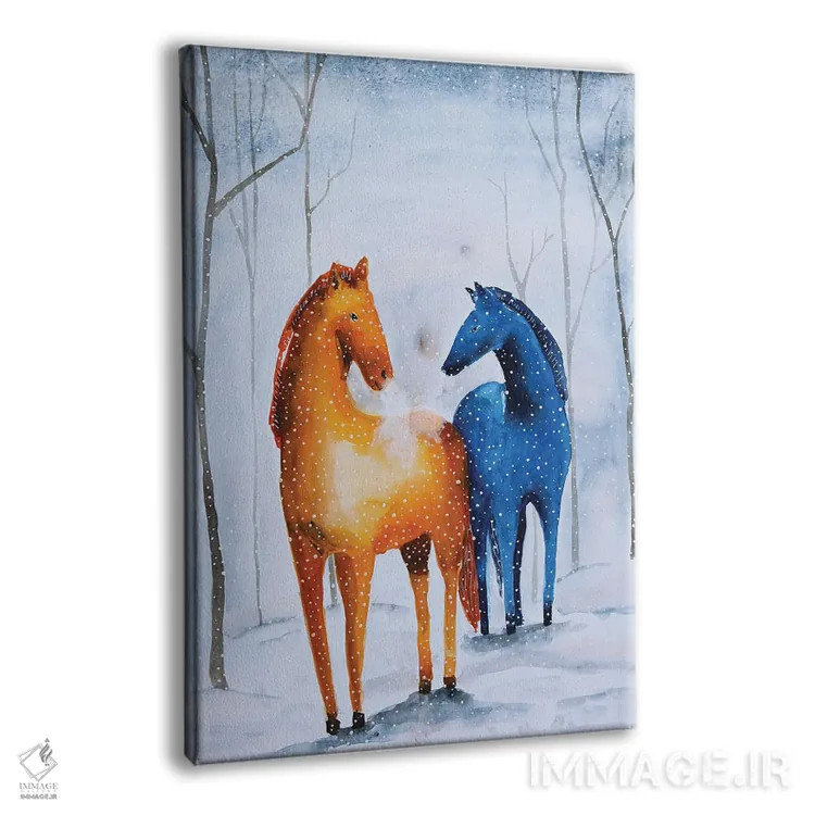 تابلو دکوراتیو در جنگل زمستانی اثر اوگنیا اسمیرنوا - نمای پرسپکتیو محصول