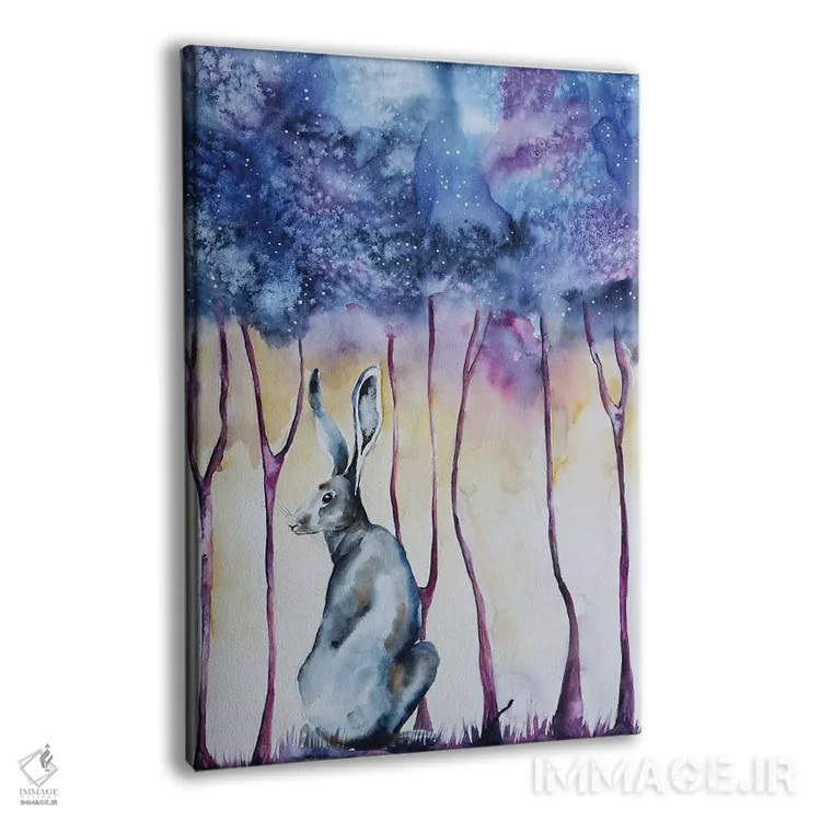 تابلو دکوراتیو در جنگل شبانه اثر اوگنیا اسمیرنوا - نمای پرسپکتیو محصول