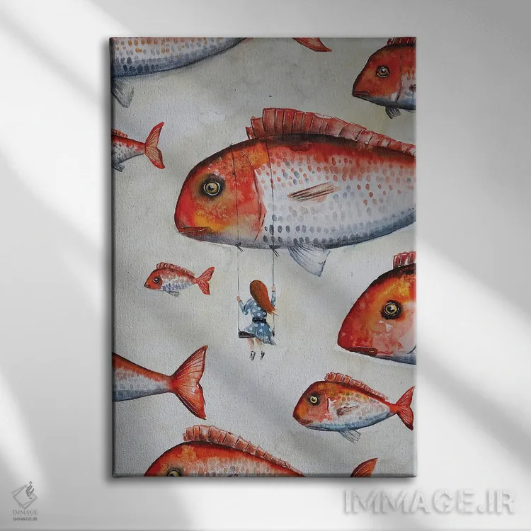 تابلو دکوراتیو روی تاب اثر اوگنیا اسمیرنوا - نمای روبهرو روی دیوار