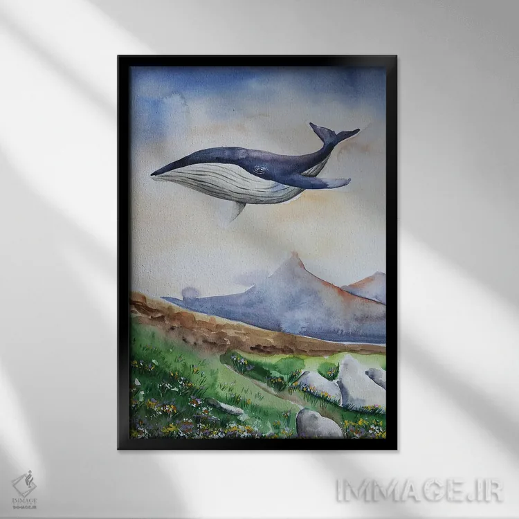 تابلو دکوراتیو در مزرعه بهاری اثر اوگنیا اسمیرنوا - نمای قابدار مشکی