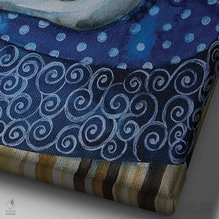 تابلو دکوراتیو گربه اثر اوگنیا اسمیرنوا - نمای نزدیک بافت بوم