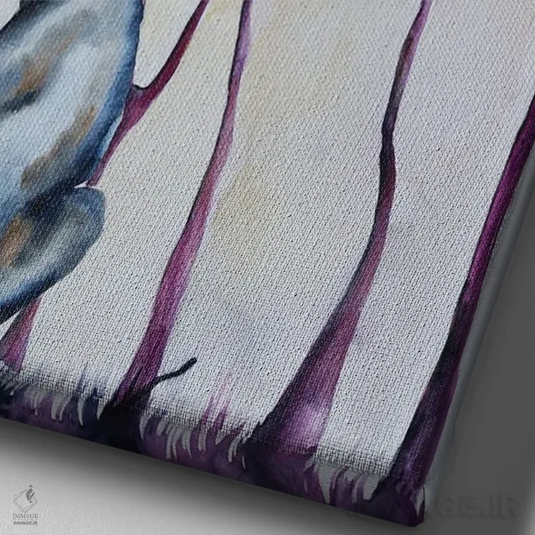 تابلو دکوراتیو در جنگل شبانه اثر اوگنیا اسمیرنوا - نمای نزدیک بافت بوم