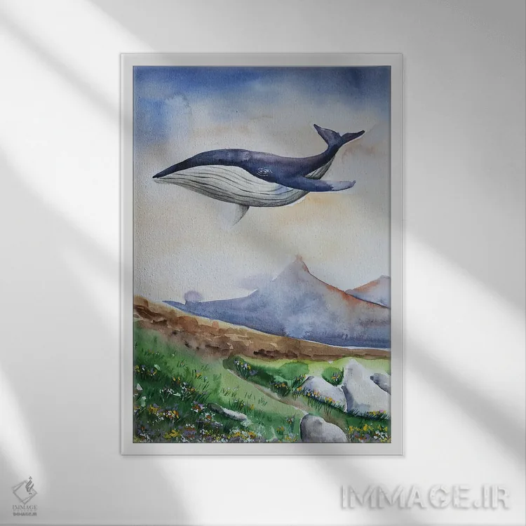 تابلو دکوراتیو در مزرعه بهاری اثر اوگنیا اسمیرنوا - نمای قابدار سفید