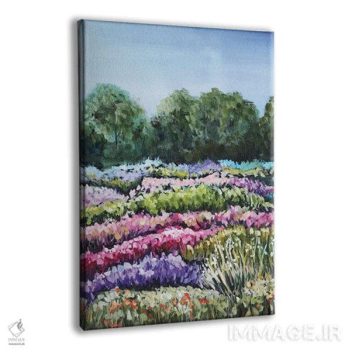 تابلو دکوراتیو مزرعه گل اثر اوگنیا اسمیرنوا - نمای پرسپکتیو محصول