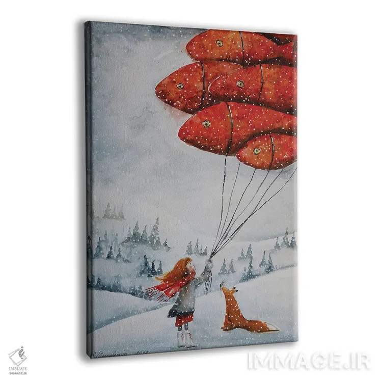 تابلو دکوراتیو بگذار برف ببارد اثر اوگنیا اسمیرنوا - نمای پرسپکتیو محصول