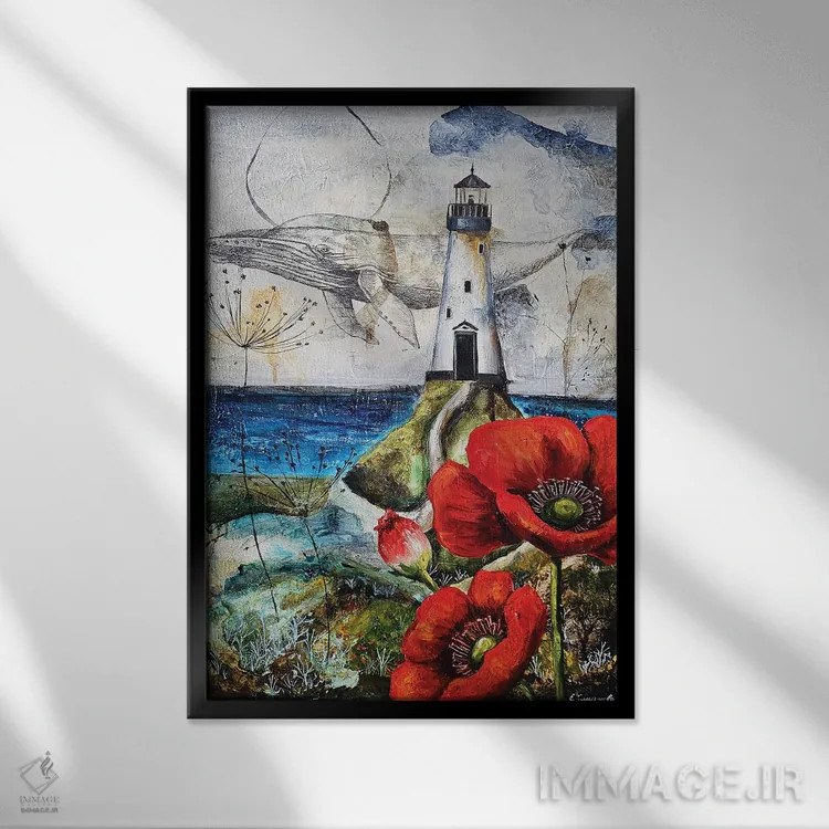 تابلو دکوراتیو دوردست اثر اوگنیا اسمیرنوا - نمای قابدار مشکی