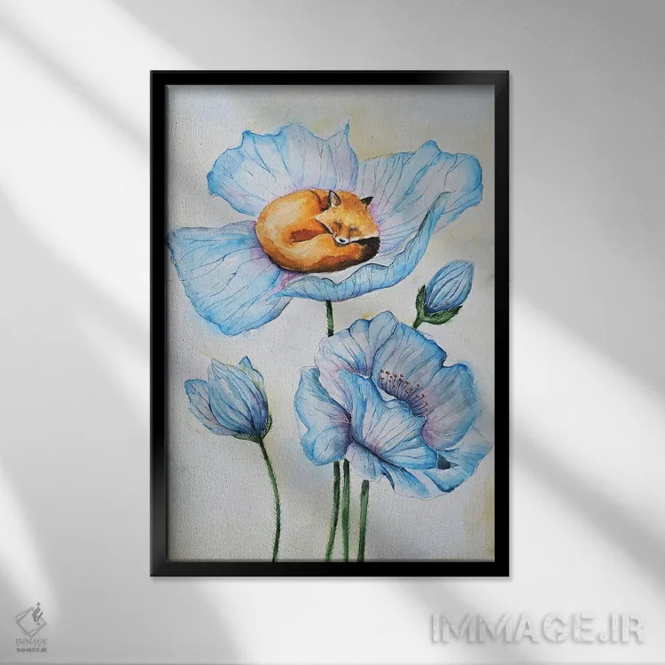 تابلو دکوراتیو سکوت اثر اوگنیا اسمیرنوا - نمای قابدار مشکی