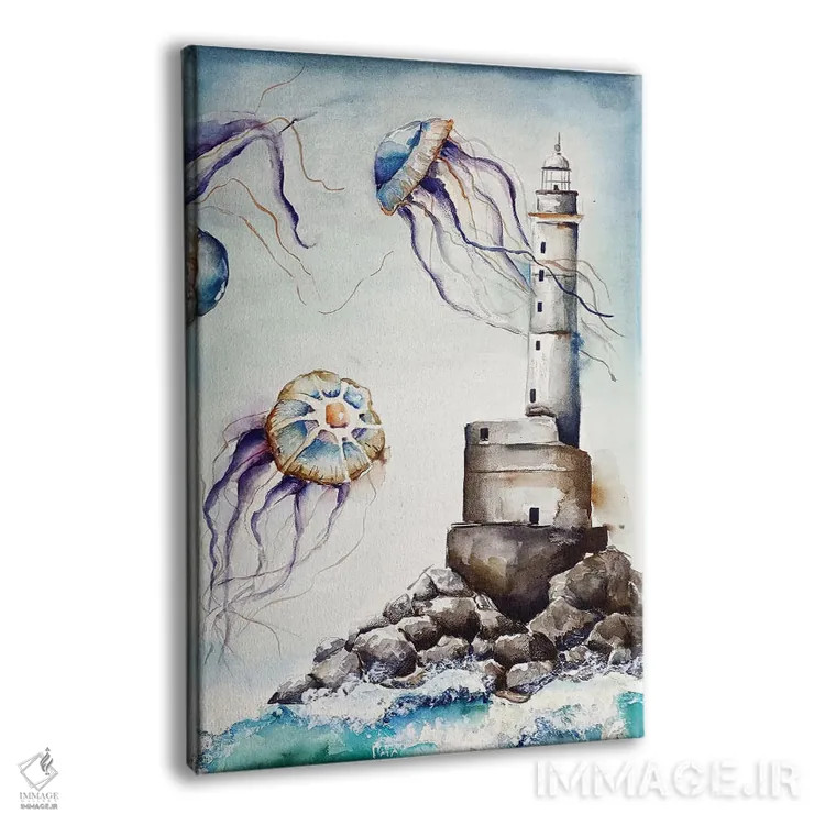 تابلو دکوراتیو در میان عروس های دریایی اثر اوگنیا اسمیرنوا - نمای پرسپکتیو محصول