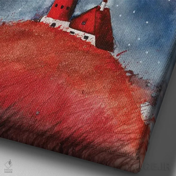 تابلو دکوراتیو شب اثر اوگنیا اسمیرنوا - نمای نزدیک بافت بوم