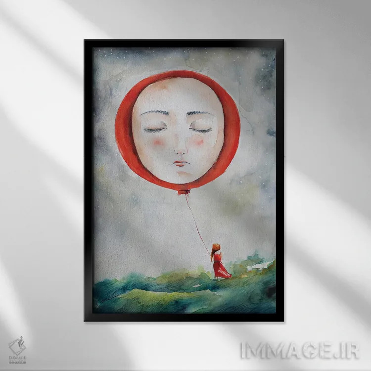 تابلو دکوراتیو روح اثر اوگنیا اسمیرنوا - نمای قابدار مشکی