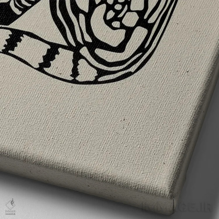 تابلو دکوراتیو گربه به سبک لینوکات اثر اوگنیا اسمیرنوا - نمای نزدیک بافت بوم