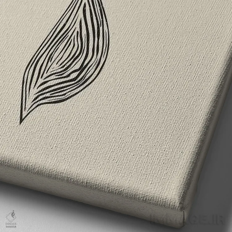 تابلو دکوراتیو ماهی کوی به سبک لینوکات ۲ اثر اوگنیا اسمیرنوا - نمای نزدیک بافت بوم