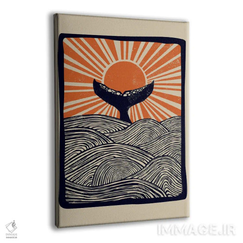 تابلو دکوراتیو اقیانوس به سبک لینوکات اثر اوگنیا اسمیرنوا - نمای پرسپکتیو محصول