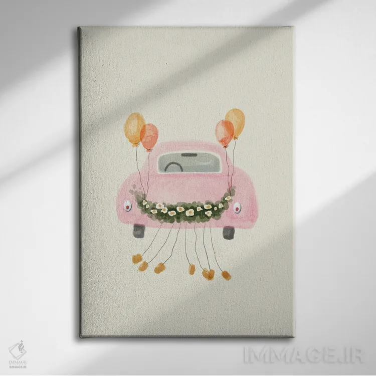 تابلو دکوراتیو تازه ازدواج کرده اند اثر اوگنیا اسمیرنوا - نمای روبهرو روی دیوار