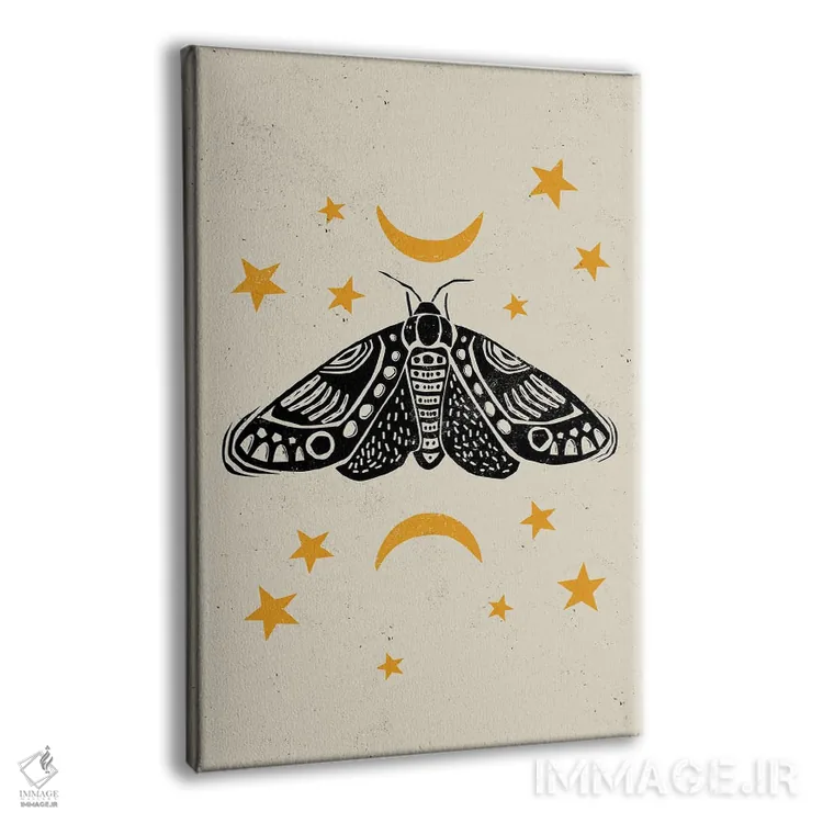 تابلو دکوراتیو شب پره به سبک لینوکات اثر اوگنیا اسمیرنوا - نمای پرسپکتیو محصول