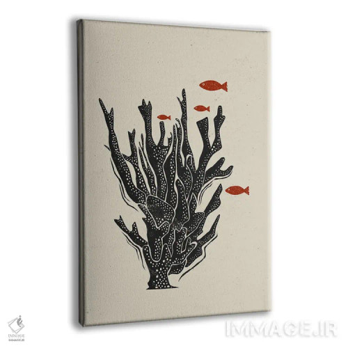 تابلو مینیمال مرجان اثر اوگنیا اسمیرنوا - نمای پرسپکتیو محصول
