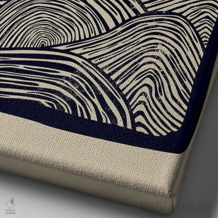 تابلو دکوراتیو اقیانوس به سبک لینوکات اثر اوگنیا اسمیرنوا - نمای نزدیک بافت بوم