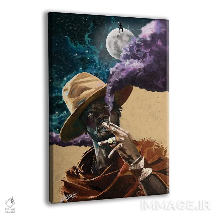 تابلو دکوراتیو تماشای ستارگان اثر ابن نواکپانی - نمای پرسپکتیو محصول