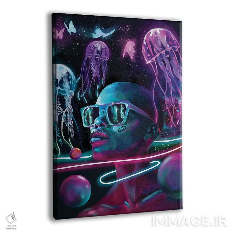 تابلو دکوراتیو رویاهای نئونی اثر ابن نواکپانی - نمای پرسپکتیو محصول