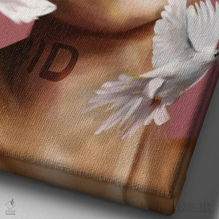 تابلو دکوراتیو آزاداندیش اثر ابن نواکپانی - نمای نزدیک بافت بوم