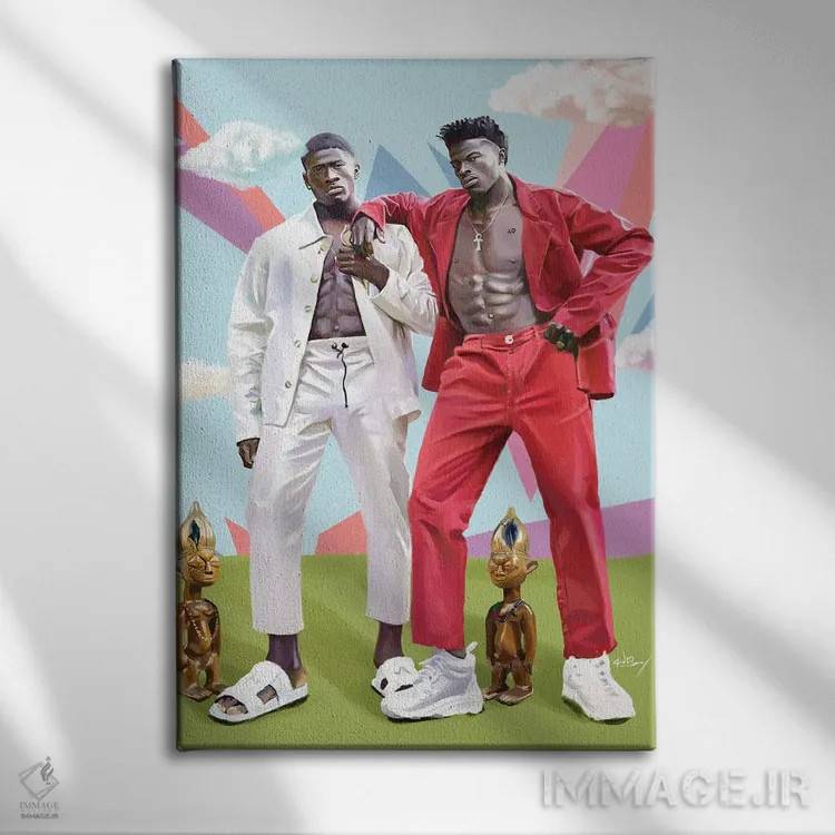 تابلو دکوراتیو ایبجی اثر ابن نواکپانی - نمای روبهرو روی دیوار