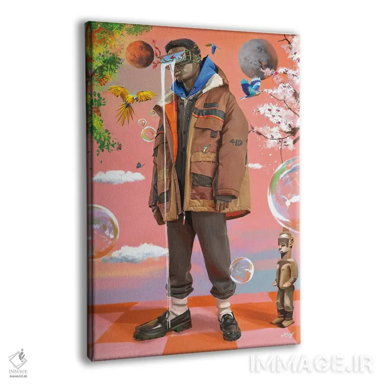 تابلو دکوراتیو خوش بین اثر ابن نواکپانی - نمای پرسپکتیو محصول