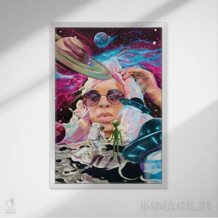 تابلو دکوراتیو برتری اثر ابن نواکپانی - نمای قابدار سفید