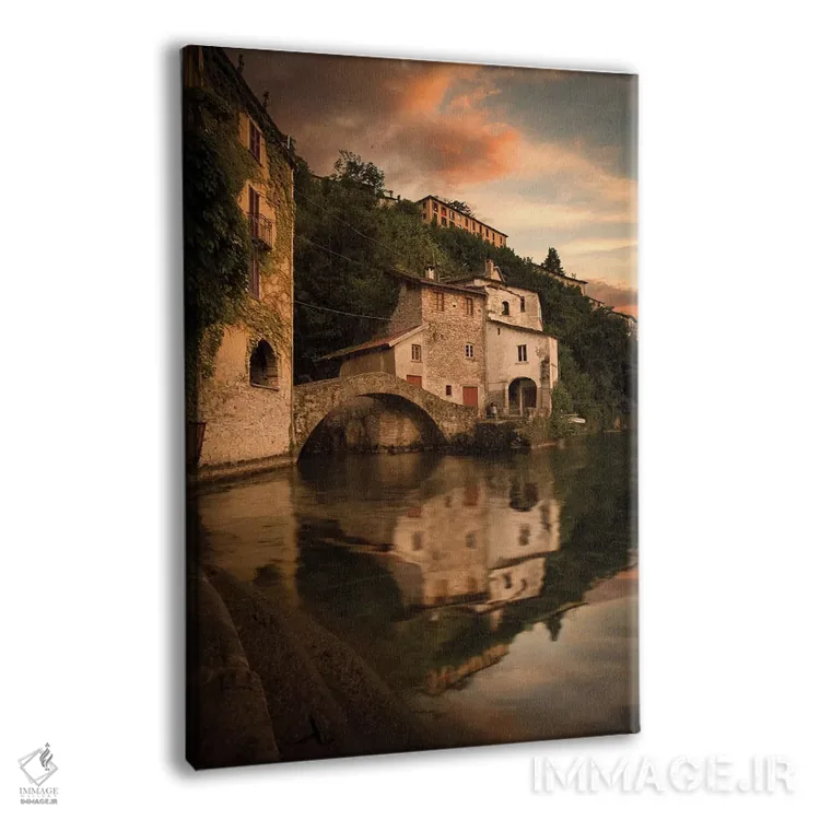 تابلو دکوراتیو نسو، دریاچه کومو ۱ اثر انزو رومانو - نمای پرسپکتیو محصول