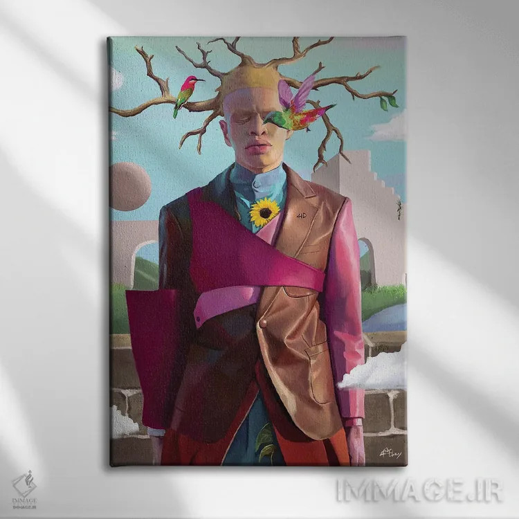 تابلو دکوراتیو شور و سرخوشی اثر ابن نواکپانی - نمای روبهرو روی دیوار