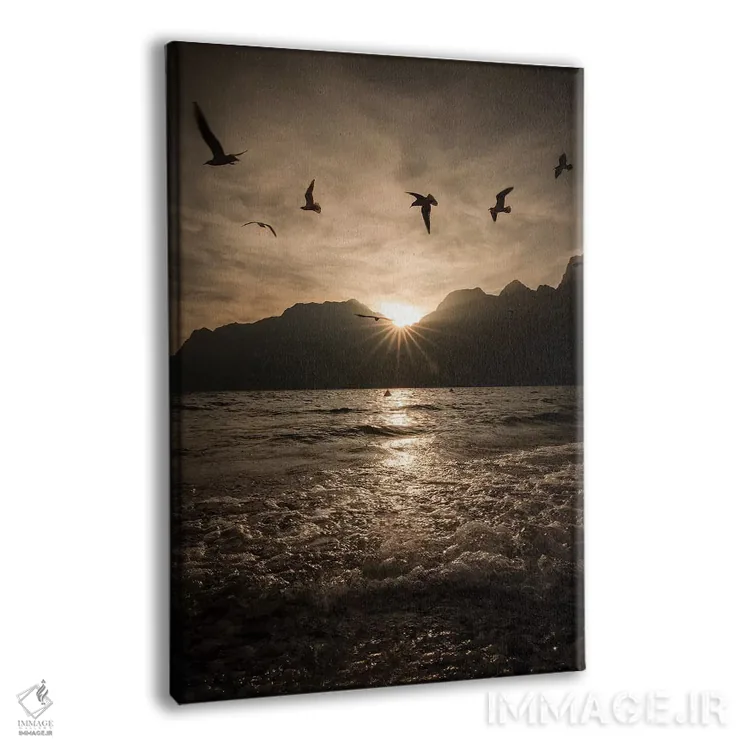 تابلو دکوراتیو دریاچه گاردا ۱ اثر انزو رومانو - نمای پرسپکتیو محصول