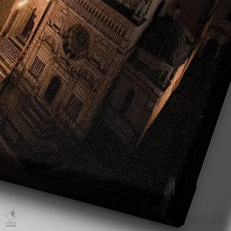 تابلو دکوراتیو برگامو آلتای ششم اثر انزو رومانو - نمای نزدیک بافت بوم