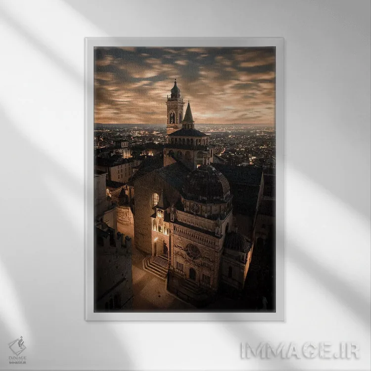 تابلو دکوراتیو برگامو آلتای ششم اثر انزو رومانو - نمای قابدار سفید