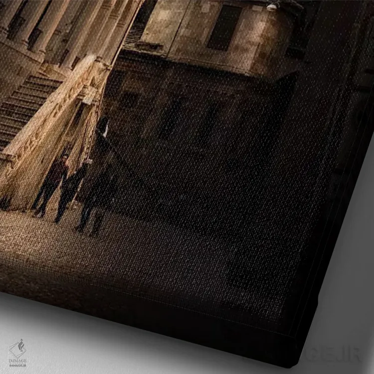 تابلو دکوراتیو برگامو آلتای هفتم اثر انزو رومانو - نمای نزدیک بافت بوم