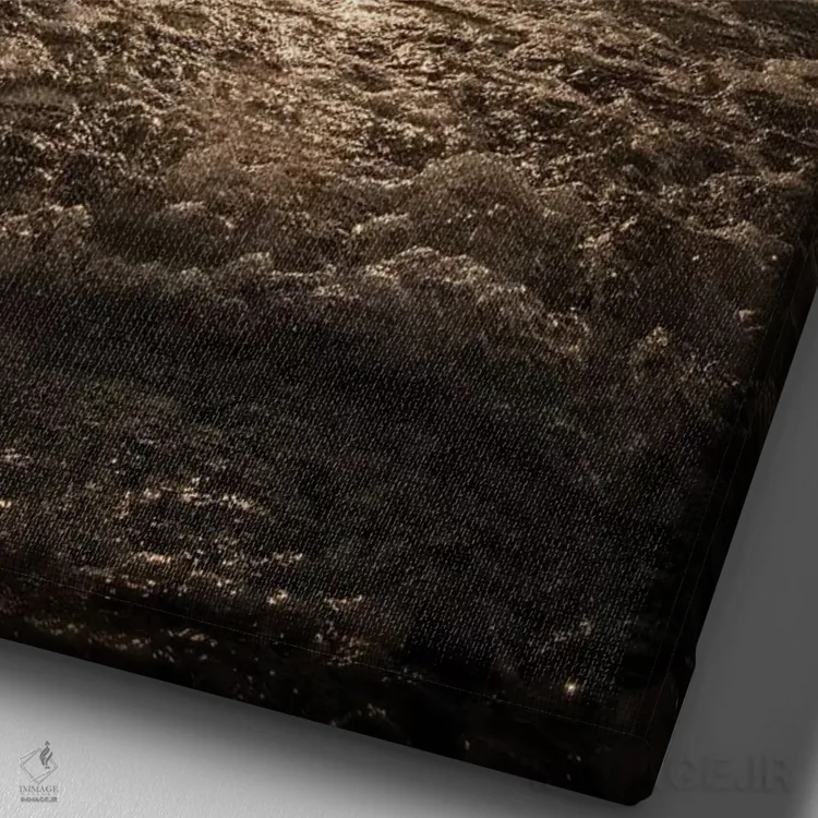 تابلو دکوراتیو دریاچه گاردا ۱ اثر انزو رومانو - نمای نزدیک بافت بوم