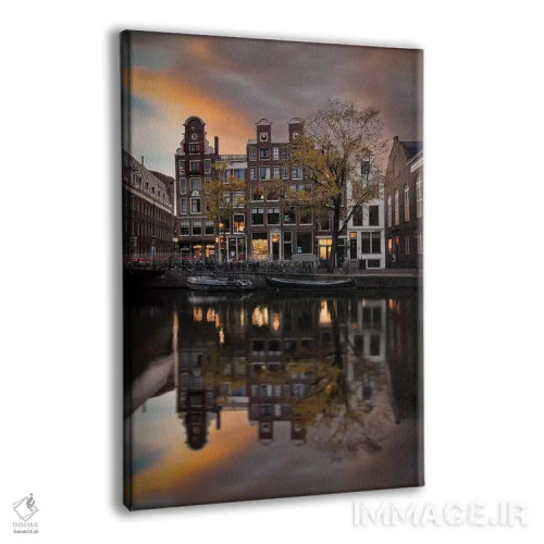 تابلو دکوراتیو بازتاب های آمستردام اثر انزو رومانو - نمای پرسپکتیو محصول