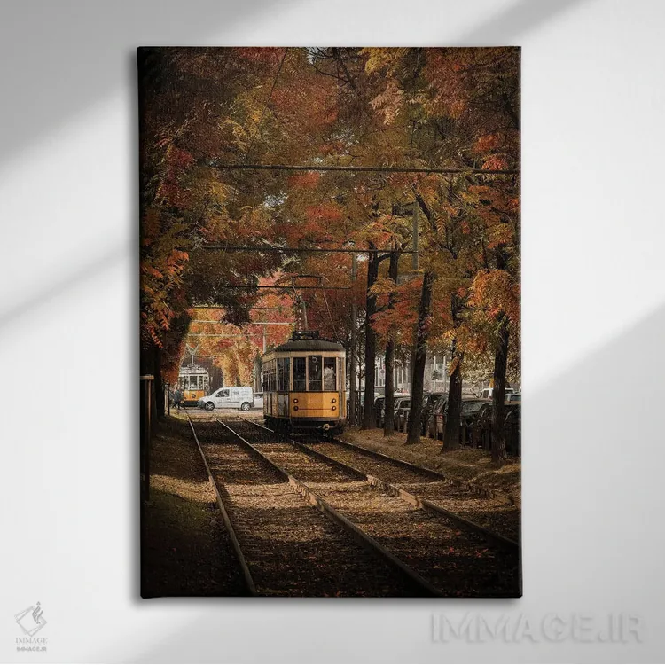 تابلو دکوراتیو پاییز در میلان اثر انزو رومانو - نمای روبهرو روی دیوار