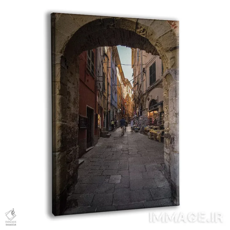 تابلو دکوراتیو خیابان پورتو ونره اثر انزو رومانو - نمای پرسپکتیو محصول