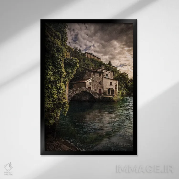 تابلو دکوراتیو نسو اثر انزو رومانو - نمای قابدار مشکی