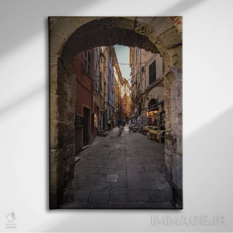 تابلو دکوراتیو خیابان پورتو ونره اثر انزو رومانو - نمای روبهرو روی دیوار