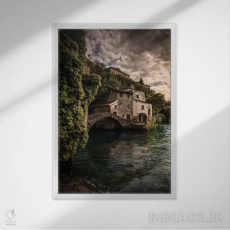 تابلو دکوراتیو نسو اثر انزو رومانو - نمای قابدار سفید