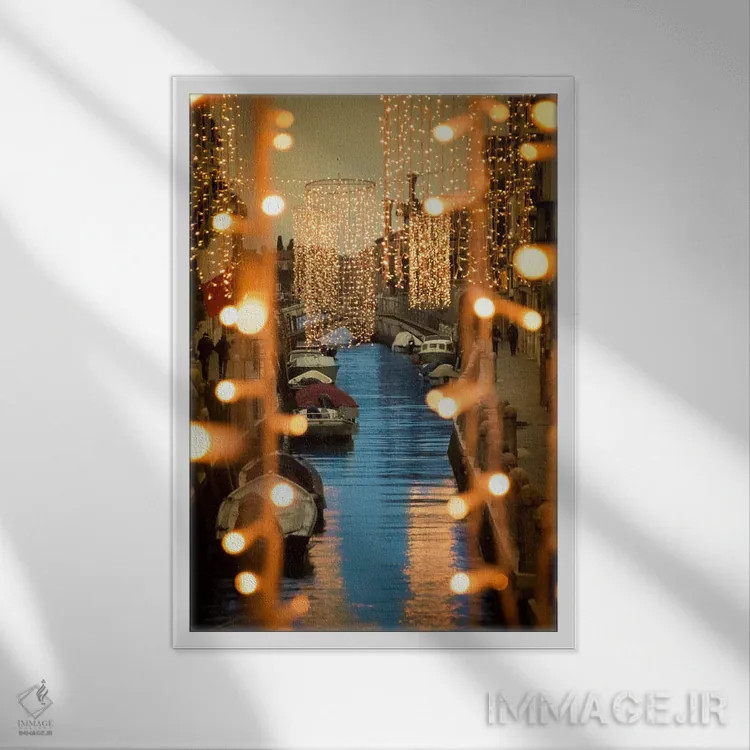 تابلو دکوراتیو لوچی دی ونزیا اثر انزو رومانو - نمای قابدار سفید