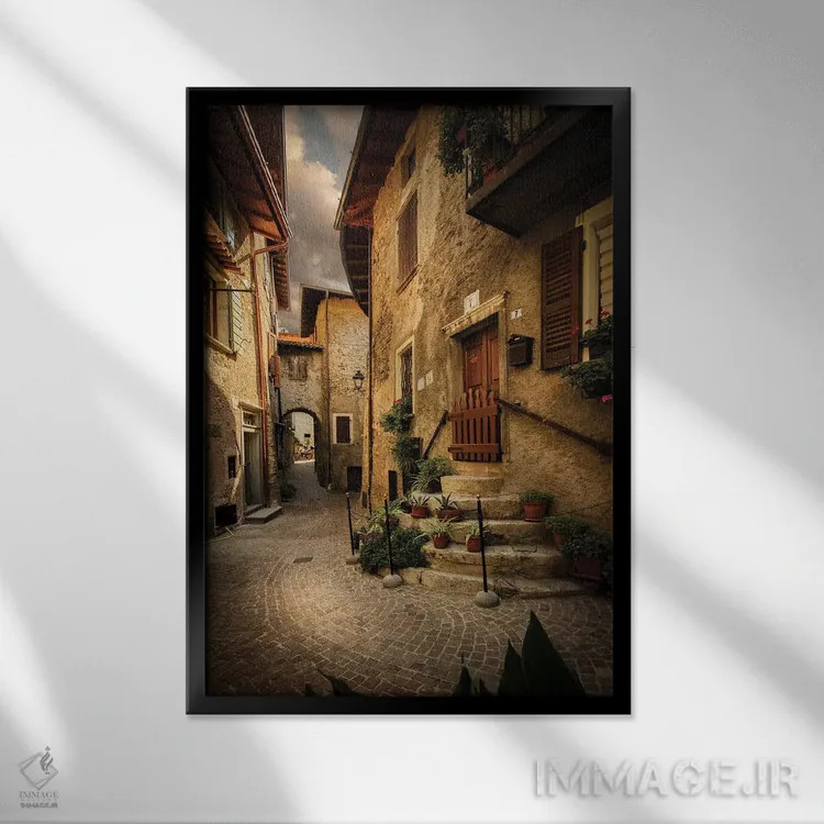 تابلو دکوراتیو ترموزینه ۲، لمباردی، ایتالیا اثر انزو رومانو - نمای قابدار مشکی