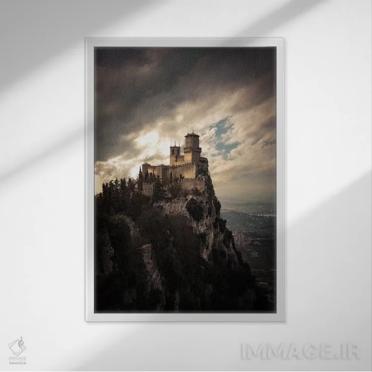 تابلو دکوراتیو سان مارینو اثر انزو رومانو - نمای قابدار سفید