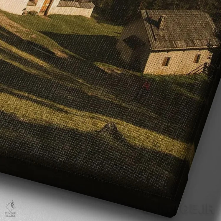 تابلو دکوراتیو کلیسای سن جیاکومو اثر انزو رومانو - نمای نزدیک بافت بوم