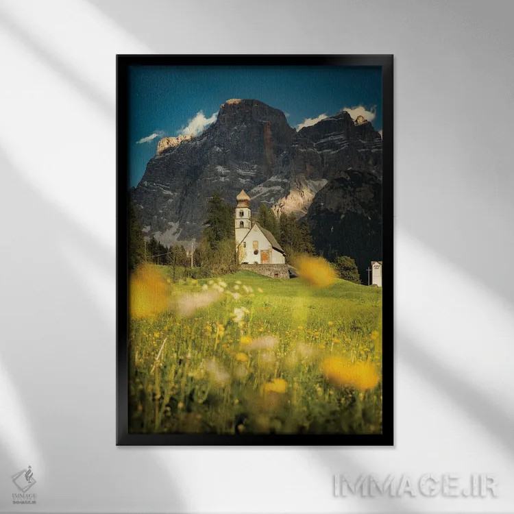 تابلو دکوراتیو کلیسای سانتا فوسکا ۲ اثر انزو رومانو - نمای قابدار مشکی