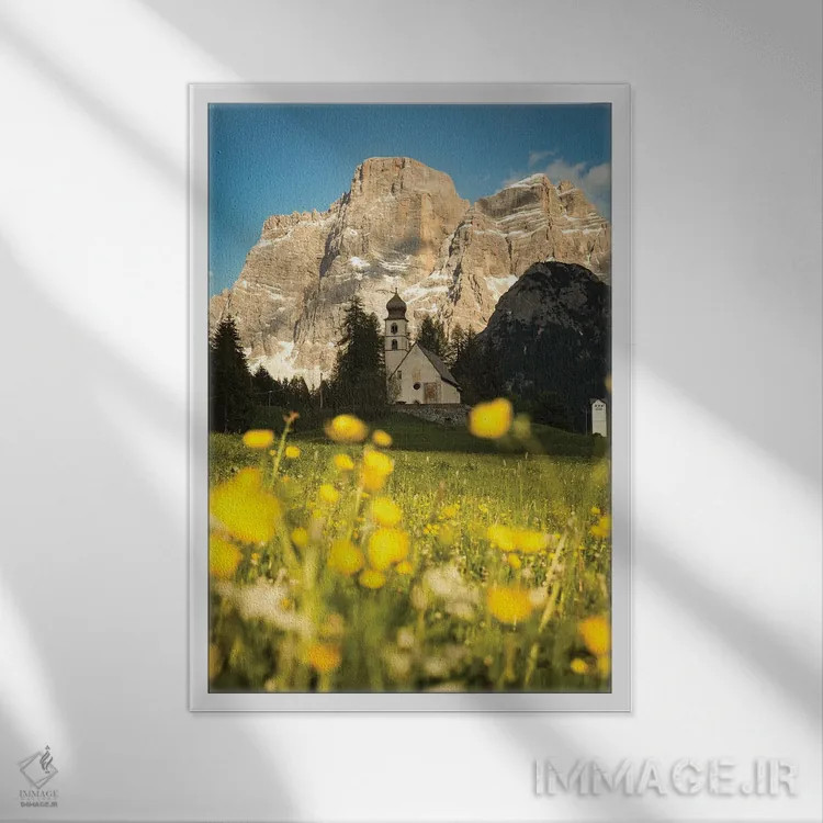 تابلو دکوراتیو کلیسای سانتا فوسکا اثر انزو رومانو - نمای قابدار سفید