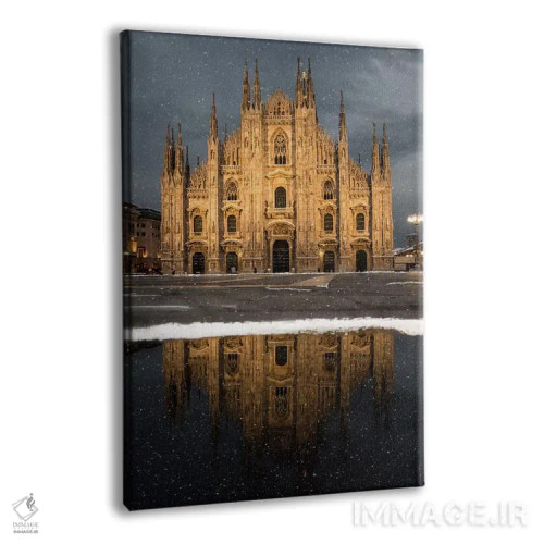 تابلو دکوراتیو برف در میلان اثر انزو رومانو - نمای پرسپکتیو محصول