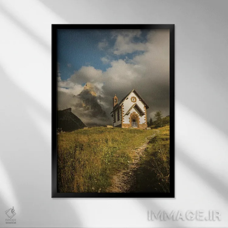 تابلو دکوراتیو گردنه رولله اثر انزو رومانو - نمای قابدار مشکی